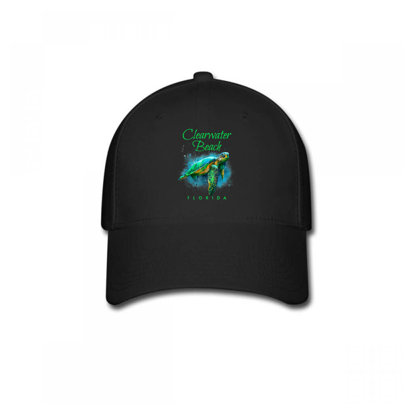 Clearwater Beach Florida Watercolor Sea Turtle Baseball Cap by NikoPittman | Artistshot