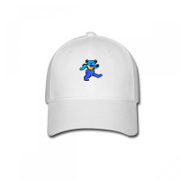 Blue Grateful Dancing Hippie Classic Rock Dead Bear Baseball Cap | Artistshot