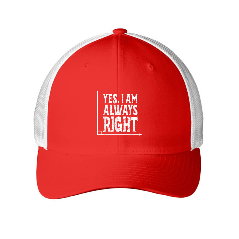 Yes Im Always Right Angle Funny Math Geometry Teacher Cartoon Characte Mesh cap by Brynlee-Everett | Artistshot