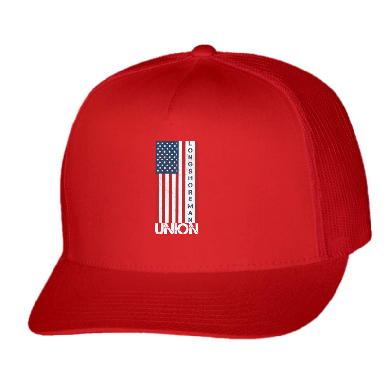 Union Member American Flag Longshoreman Pullover Hoodie Trucker Cap | Artistshot