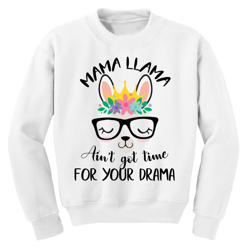 Nurse Llama Ain't Got Time For Your Drama Youth Sweatshirt | Artistshot