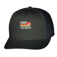 Thanks Science Vaccinated Retro Vintage Pro Vaccine Trucker Cap | Artistshot