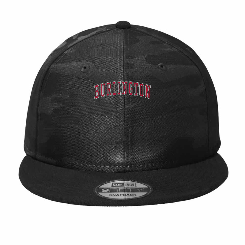 Womens Burlington North Carolina Souvenir College Style Red Text V Nec Camo Snapback | Artistshot