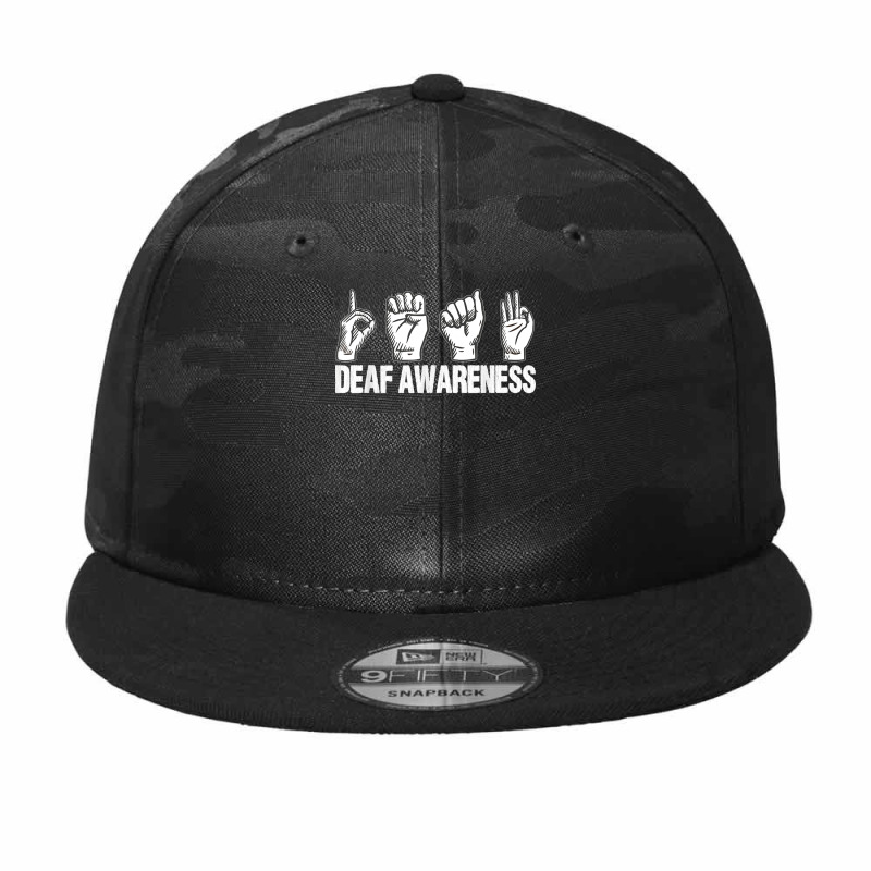 Deaf Awareness Language Design Deaf Pride Camo Snapback by STACYSCHUDEL | Artistshot