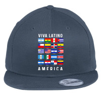 All Latin American Flags Countries Viva Latino America Tee T Shirt Flat Bill Snapback Cap | Artistshot