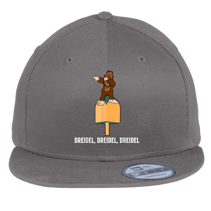 Bigfoot Dabbing Dreidel Funny Hanukkah Jewish Shirt Flat Bill Snapback Cap | Artistshot