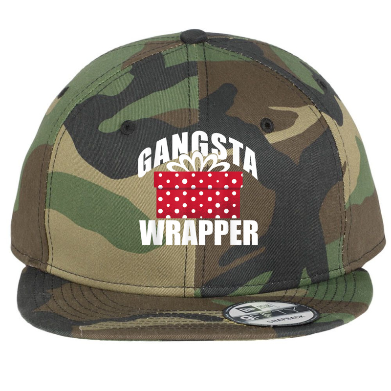 Gangsta Wrapper Funny Christmas Meme Xmas T Shirt Flat Bill Snapback Cap | Artistshot