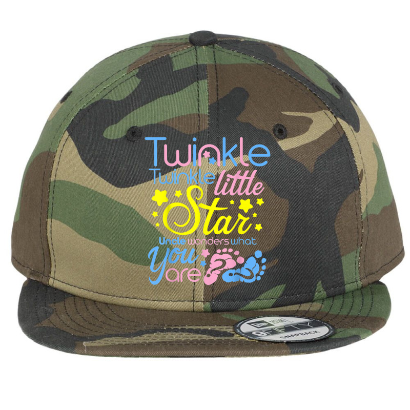 Twinkle.little.star Uncle Wonders What You Are Gender Reveal T Shirt Flat Bill Snapback Cap | Artistshot