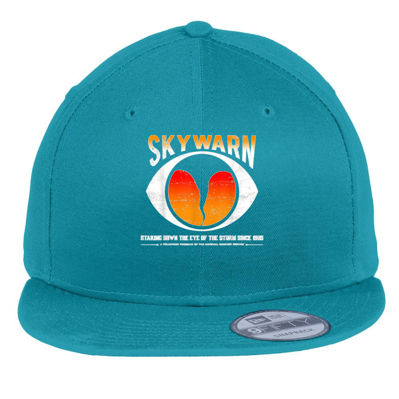 Skywarn   Distressed (also Available As Non Distressed) Flat Bill Snapback Cap by LisaMarieRangel | Artistshot