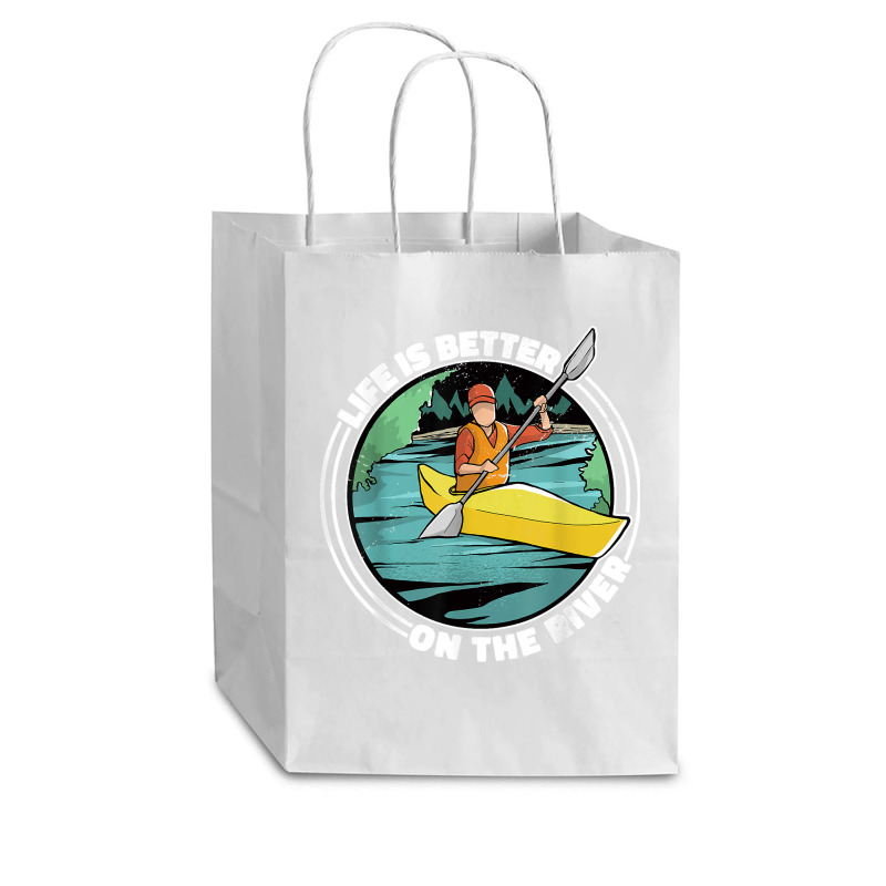 Life Is Better On The River Kayak Canoe Clothing Women Cub Paper Bag - 8 X 4 1/2 X 10 1/4 | Artistshot