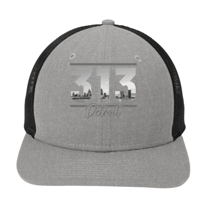 Detroit 313 Area Code Skyline Michigan Vintage Snapback Trucker Cap by cm-arts | Artistshot