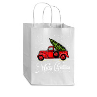 Merry Christmas Truck Red With Tree Xmas Pajama Funny Gifts Tank Top Cub Paper Bag - 8 X 4 1/2 X 10 1/4 | Artistshot