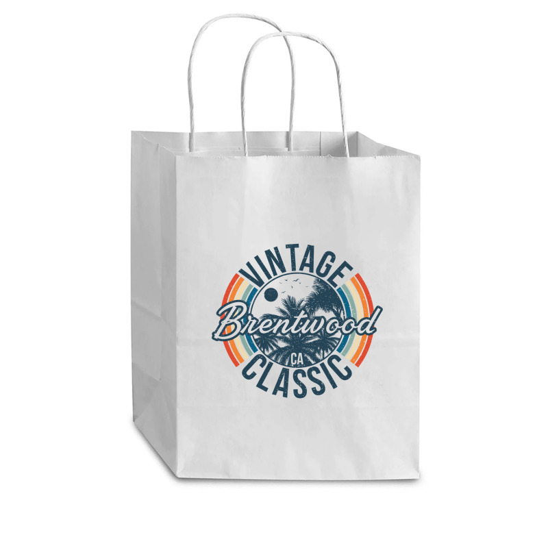 I Love Brentwood California Retro Vintage Classic Limited Edition Cub Paper Bag - 8 X 4 1/2 X 10 1/4 | Artistshot