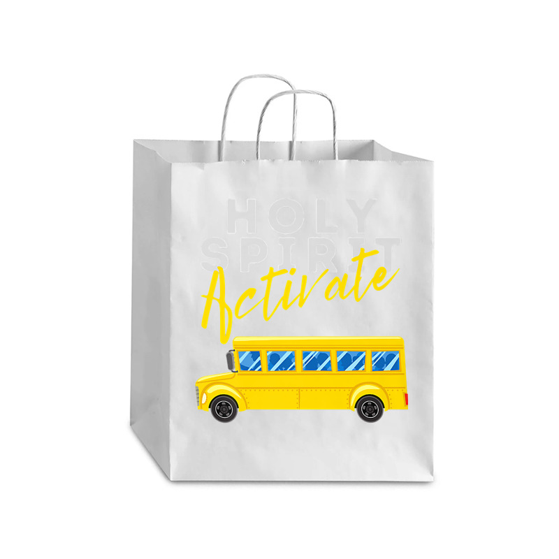 Holy Spirit Activate   Bus Driver Fun Christian Religious Premium T Sh Debie Paper Bag - 10 X 5 X 13 | Artistshot