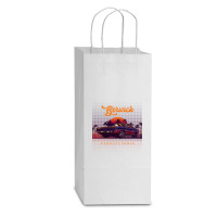 Berwick Pennsylvania Retro Vintage 80s 90s Muscle Cars Retrowave Aesth Double Wine Paper Bag - 6 1/2 X 3 1/2 X 12 3/8 | Artistshot