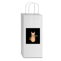 Fa La La La Llama Christmas Santa  Sleeveless Top Double Wine Paper Bag - 6 1/2 X 3 1/2 X 12 3/8 | Artistshot