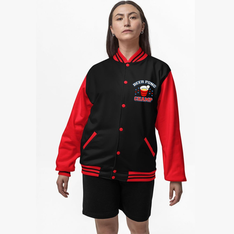 Beer Pong Champ Bomber Jacket by tshiart | Artistshot