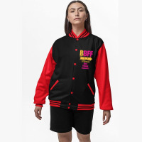 Blonde Best Friend Forever Right Arrow Bomber Jacket | Artistshot