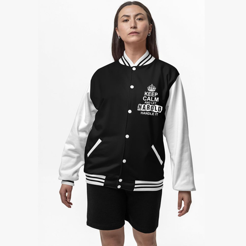 Keep Calm And Let Harold Handle It Bomber Jacket by tshiart | Artistshot