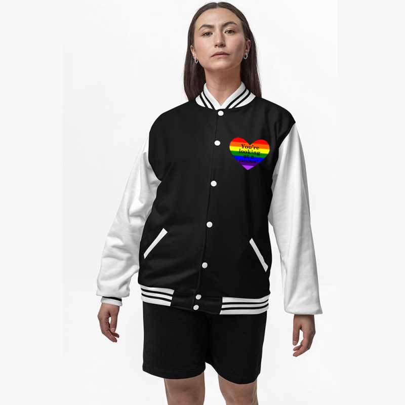 You're Looking At A Rainbow! Bomber Jacket | Artistshot