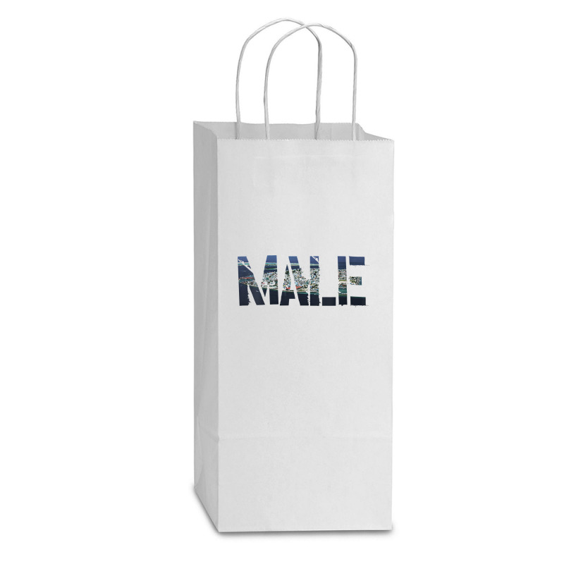 Womens Male City Maldives Souvenir Gift For Men Women V Neck T Shirt Double Wine Paper Bag - 6 1/2 X 3 1/2 X 12 3/8 | Artistshot