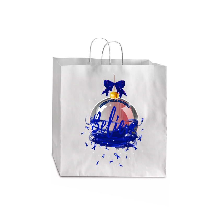 Syringomyelia Fighter Syringomyelia Awareness - Believe Ornament Chris Jumbo Paper Bag - 18 X 7 X 18 3/4 | Artistshot