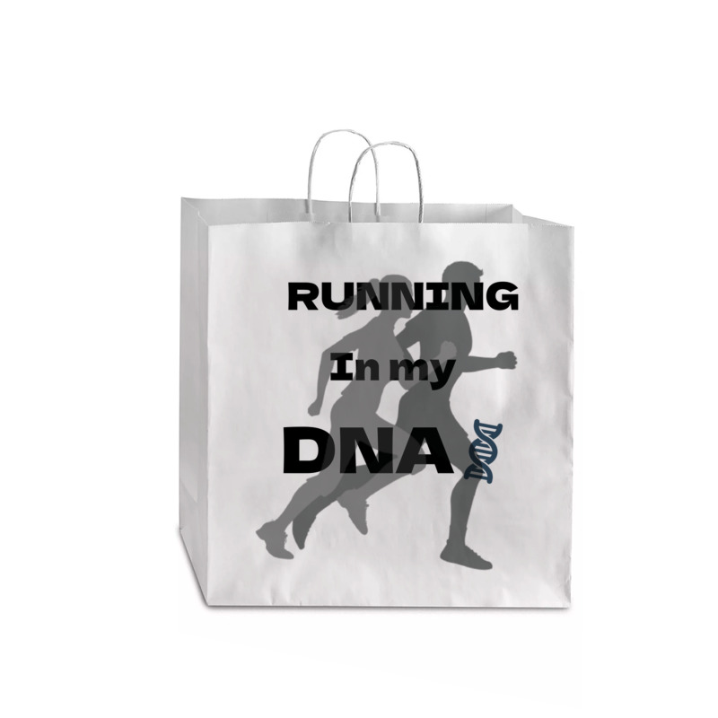 Running Is In My Dna Biology Motivation Genetics Workout Jumbo Paper Bag - 18 X 7 X 18 3/4 | Artistshot