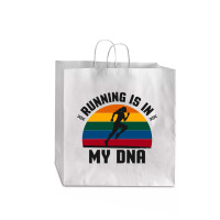 Running Is In My Dna Biology Motivation Genetics Workout Classic Jumbo Paper Bag - 18 X 7 X 18 3/4 | Artistshot