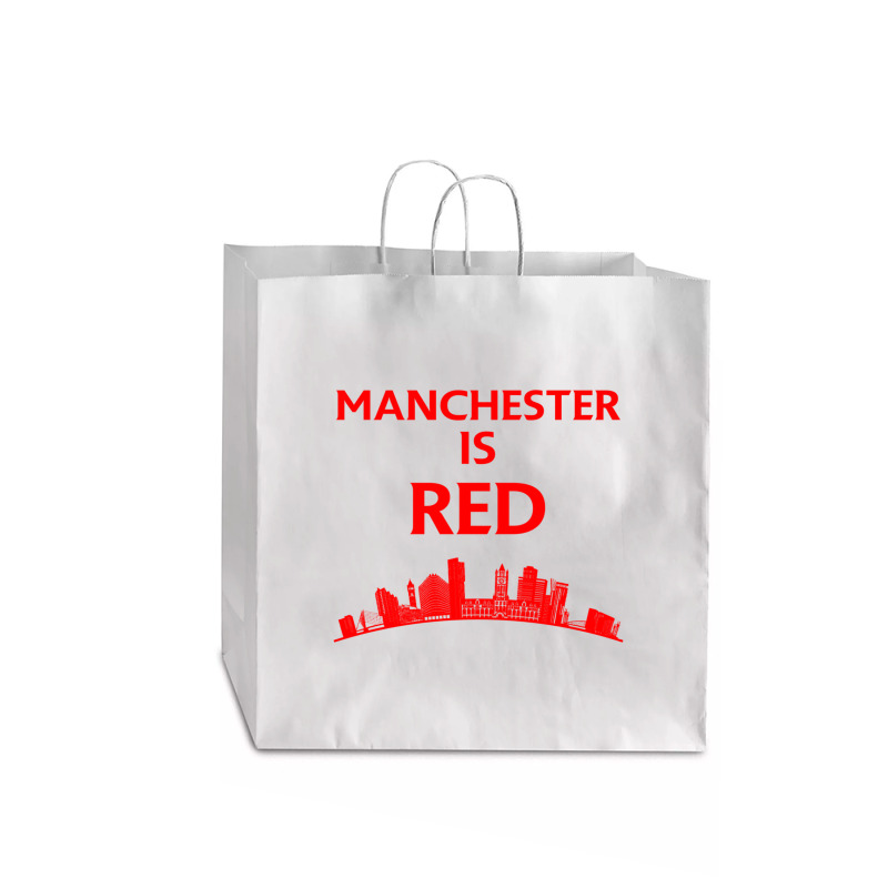 Manchester Is Red United Jumbo Paper Bag - 18 X 7 X 18 3/4 | Artistshot