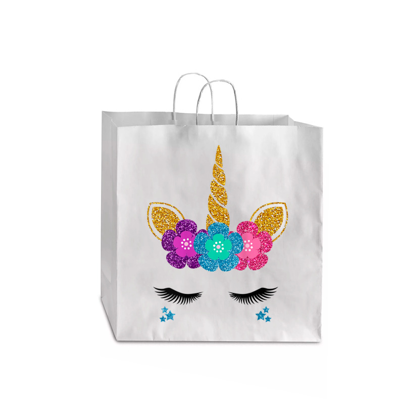 Womens Unicorn Face Halloween Costume Idea And Birthday Outfit Tank To Jumbo Paper Bag - 18 x 7 x 18 3/4 by cm-arts | Artistshot