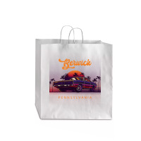 Berwick Pennsylvania Retro Vintage 80s 90s Muscle Cars Retrowave Aesth Jumbo Paper Bag - 18 X 7 X 18 3/4 | Artistshot