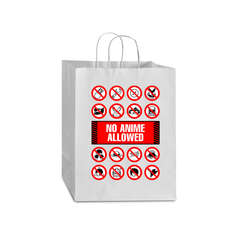 Anime Signs - Not Allowed Mart Paper Bag -13 X 7 X 17 | Artistshot