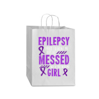 Epilepsy Warrior Day Epileptic Girl Purple Survivor Advocate Mart Paper Bag -13 X 7 X 17 | Artistshot