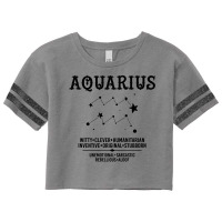 Aquarius Zodiac Sign Scorecard Crop Tee | Artistshot