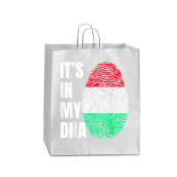 Fingerprint Dna Biometry Hungarian Flag T Shirt Queen Paper Bag - 16 X 6 X 19 1/4 | Artistshot