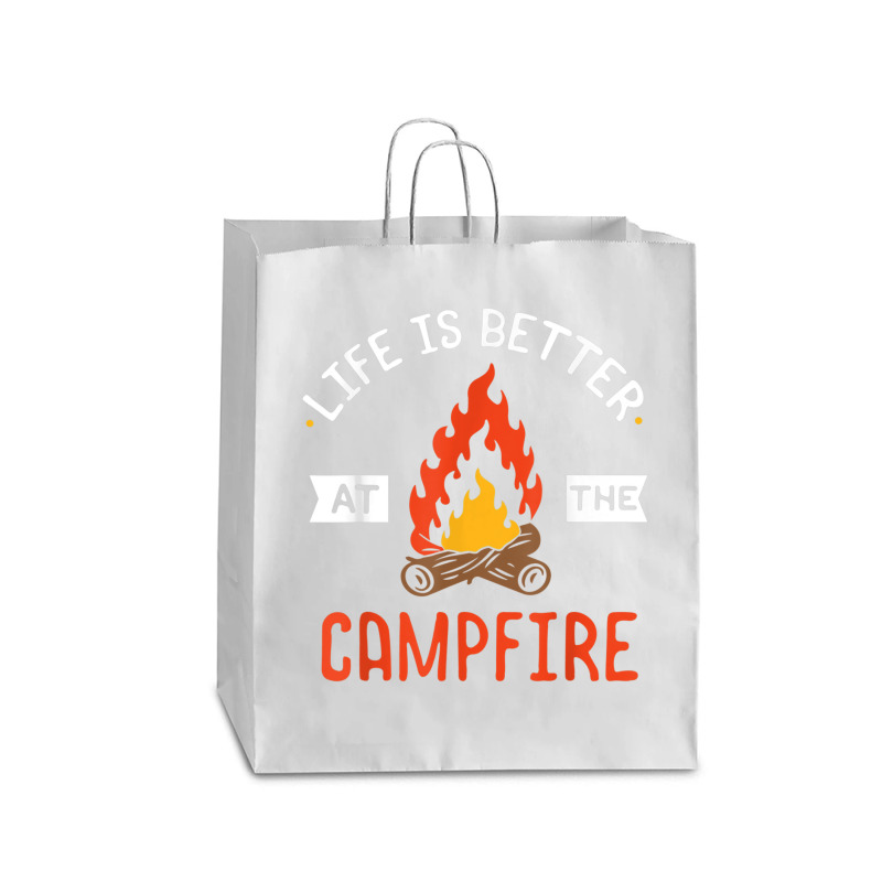 Life Is Better At The Campfire Funny Camping Camper Gift Queen Paper Bag - 16 X 6 X 19 1/4 | Artistshot