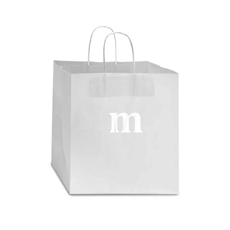 Funny Letter M Last Minute Halloween Group Costume Matching Star Paper Bag - 13 X 7 X 13 | Artistshot