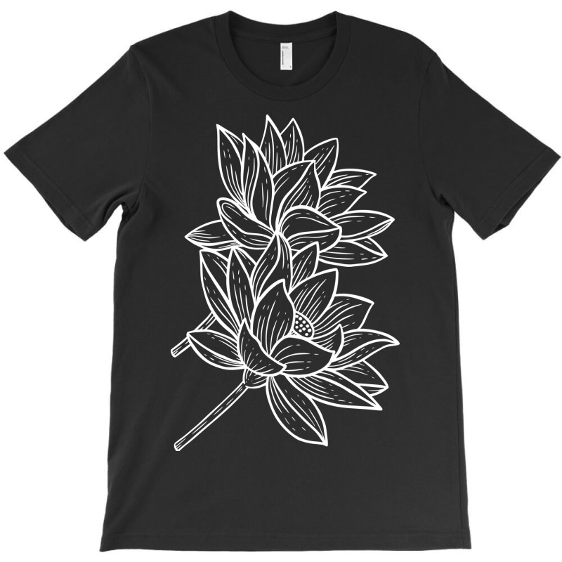 Many Lotus Flower White Art T-shirt | Artistshot