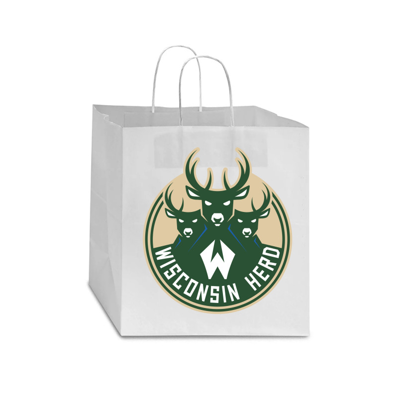 Wisconsin Herd Star Paper Bag - 13 X 7 X 13 | Artistshot