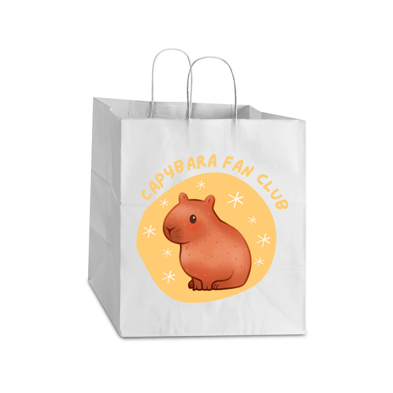 Cute Pastel Capybara Fan Club Take Out Paper Bag - 14 X 10 X 15 1/2 | Artistshot