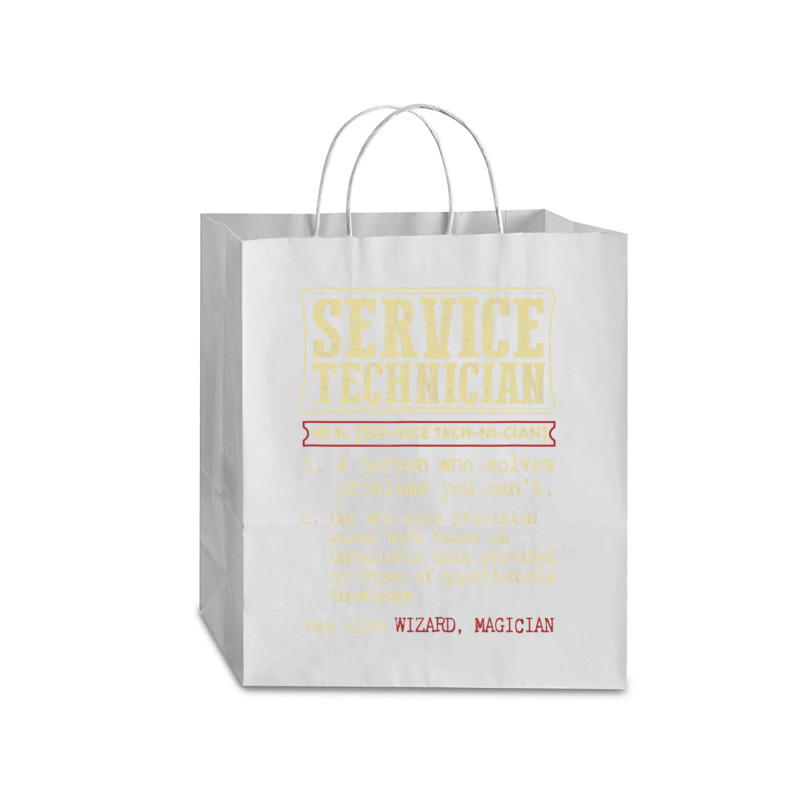 Service Technician Dictionary Term Traveler Paper Bag -13 X 6 X 15 3/4 | Artistshot