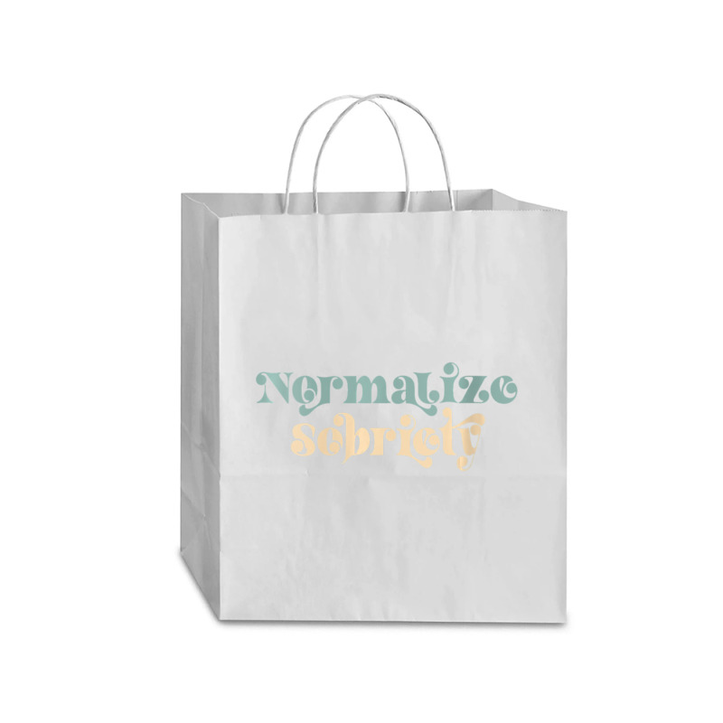 Womens Sober Girl Quote Normalize Sobriety V-neck Traveler Paper Bag -13 X 6 X 15 3/4 | Artistshot