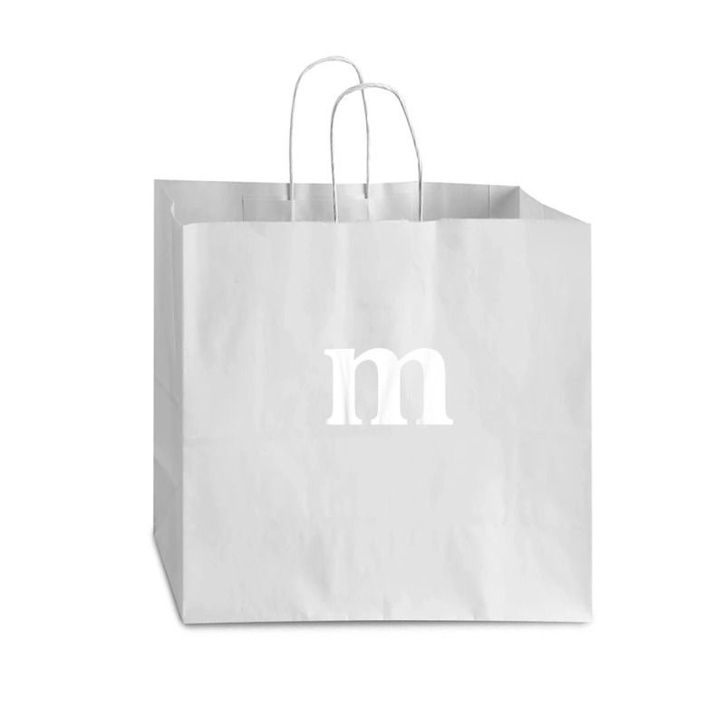 Funny Letter M Last Minute Halloween Group Costume Matching Vogue Paper Bag - 16 X 6 X 12 | Artistshot