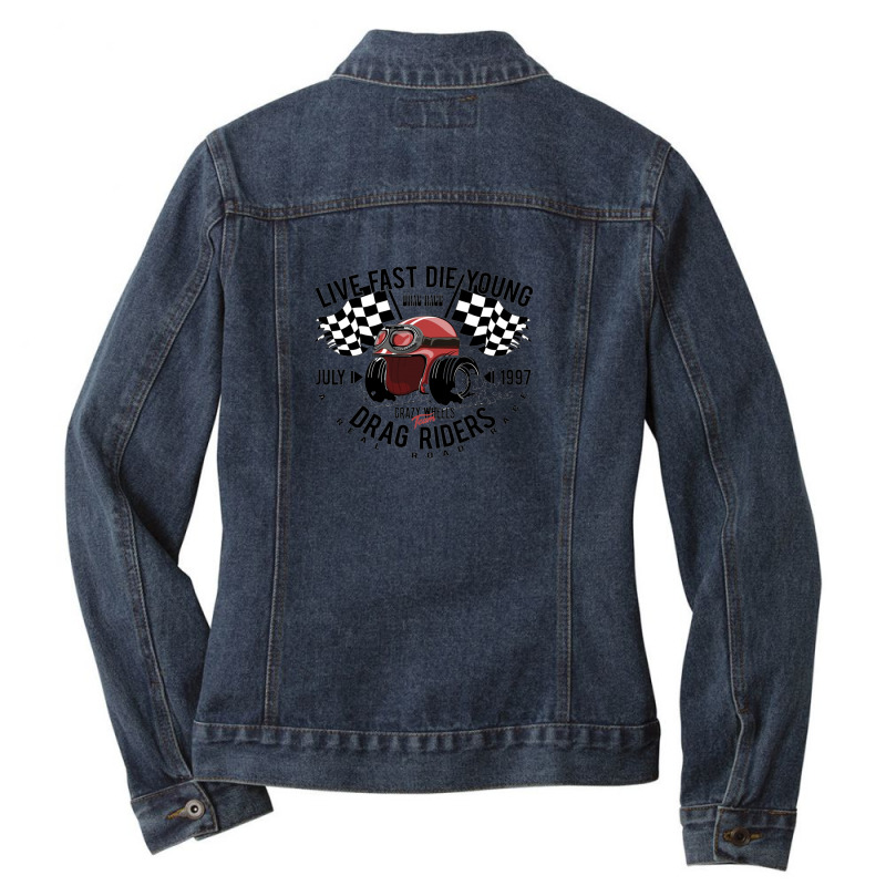 Race Ladies Denim Jacket by Disgus_Thing | Artistshot