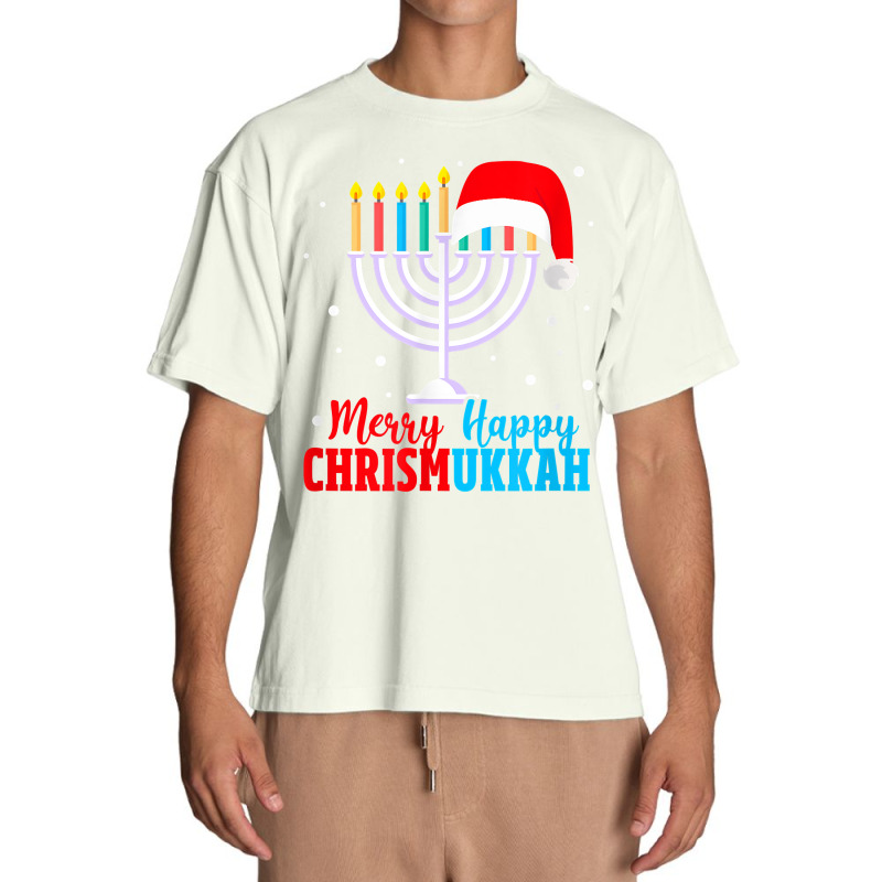 Hanukkah Christmas Funny Merry Happy Chrismukkah Jewish T Shirt Urban Heavy T-shirt | Artistshot