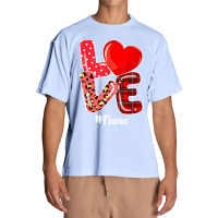 Heart Love Nana Buffalo Plaid Leopard Valentine Christmas T Shirt Urban Heavy T-shirt | Artistshot