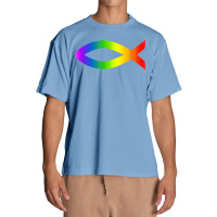 Ichthys Rainbow Christian Fish Symbol Homosexuality T Shirt Urban Heavy T-shirt | Artistshot