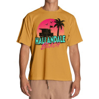 Vintage Hallandale Beach Florida Palm Trees Fl Distressed Urban Heavy T-shirt | Artistshot