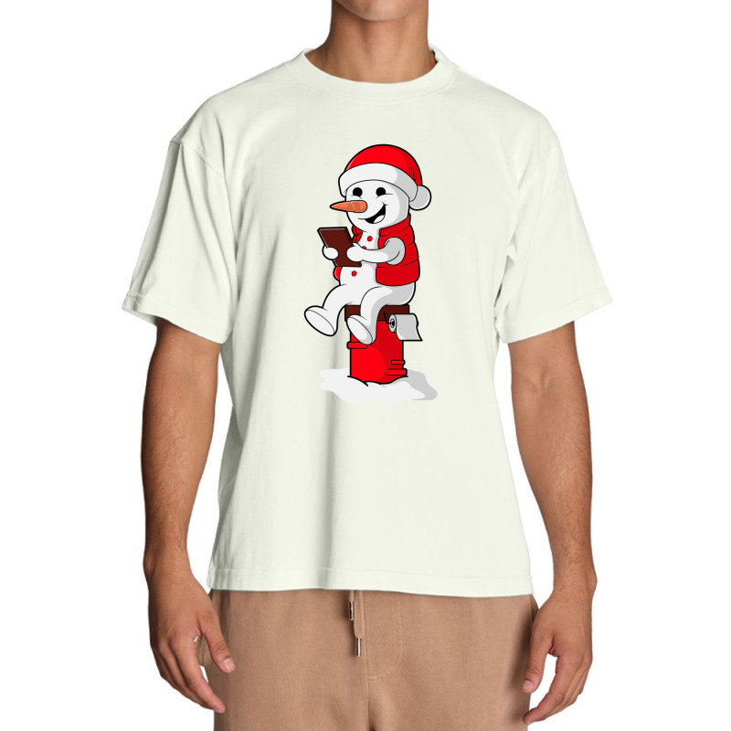 Snowman Reading Book Urban Heavy T-shirt by KimberlyKeiza | Artistshot