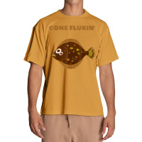 Gone Flukin' Summer Flounder Funny Fishing T Shirt Urban Heavy T-shirt | Artistshot